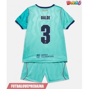 Lacne Dětský Futbalové dres Barcelona Alejandro Balde #3 2026-27 Krátky Rukáv - Tretina (+ trenírky)